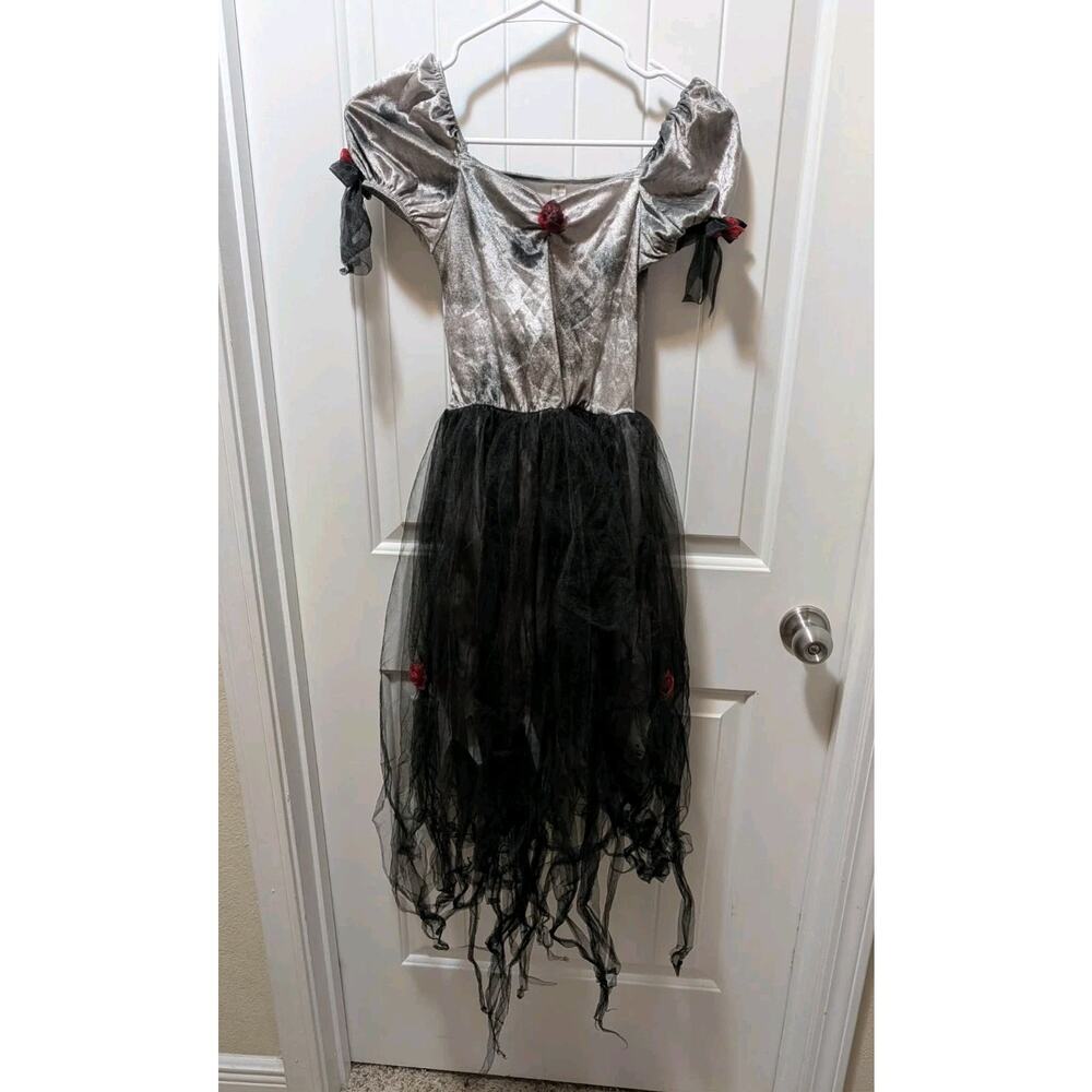 Amscan Prom Corpse Zombie Queen Dress Girls M 8-10 Halloween Costume